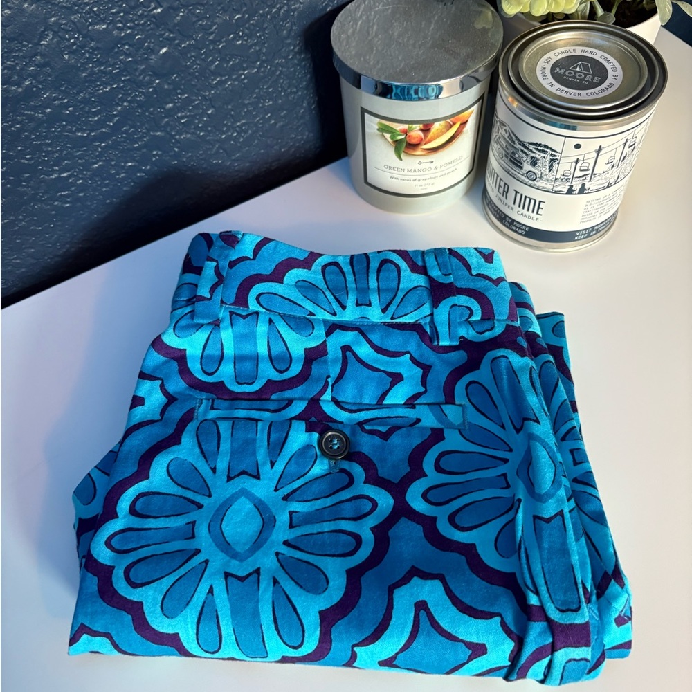Mr. Turk Blue Flat Front Men Shorts